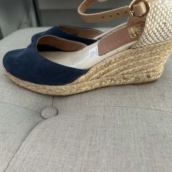 Navy Blue Suede Espadrilles. Sz 7 - Picture 7 of 9